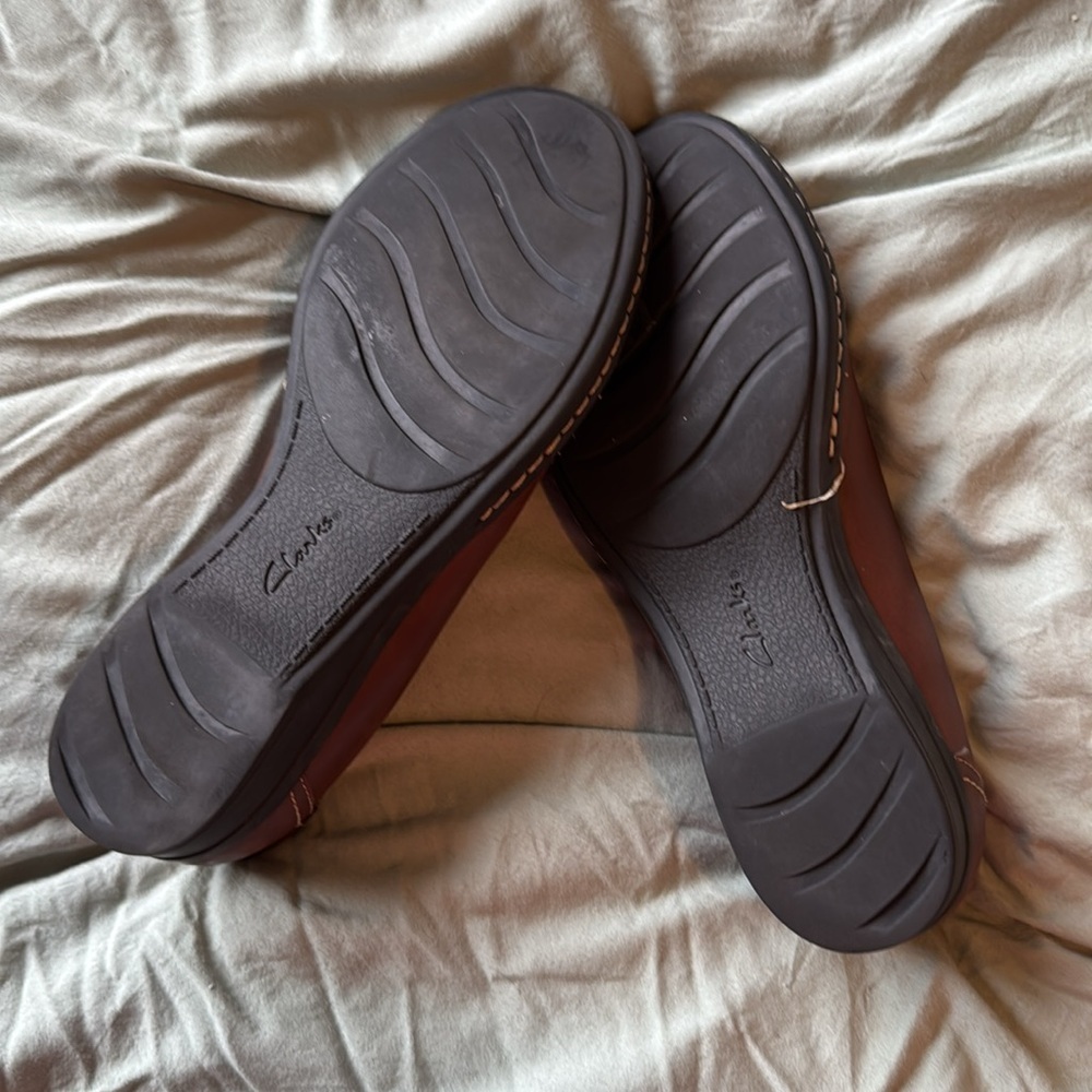 Brown leather Clarks 7.5 - Picture 3 of 4